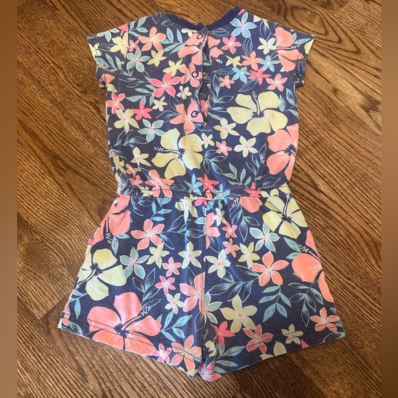Carter’s Toddler Girls Navy Tropical Floral Romper Size 2T - Picture 5 of 7